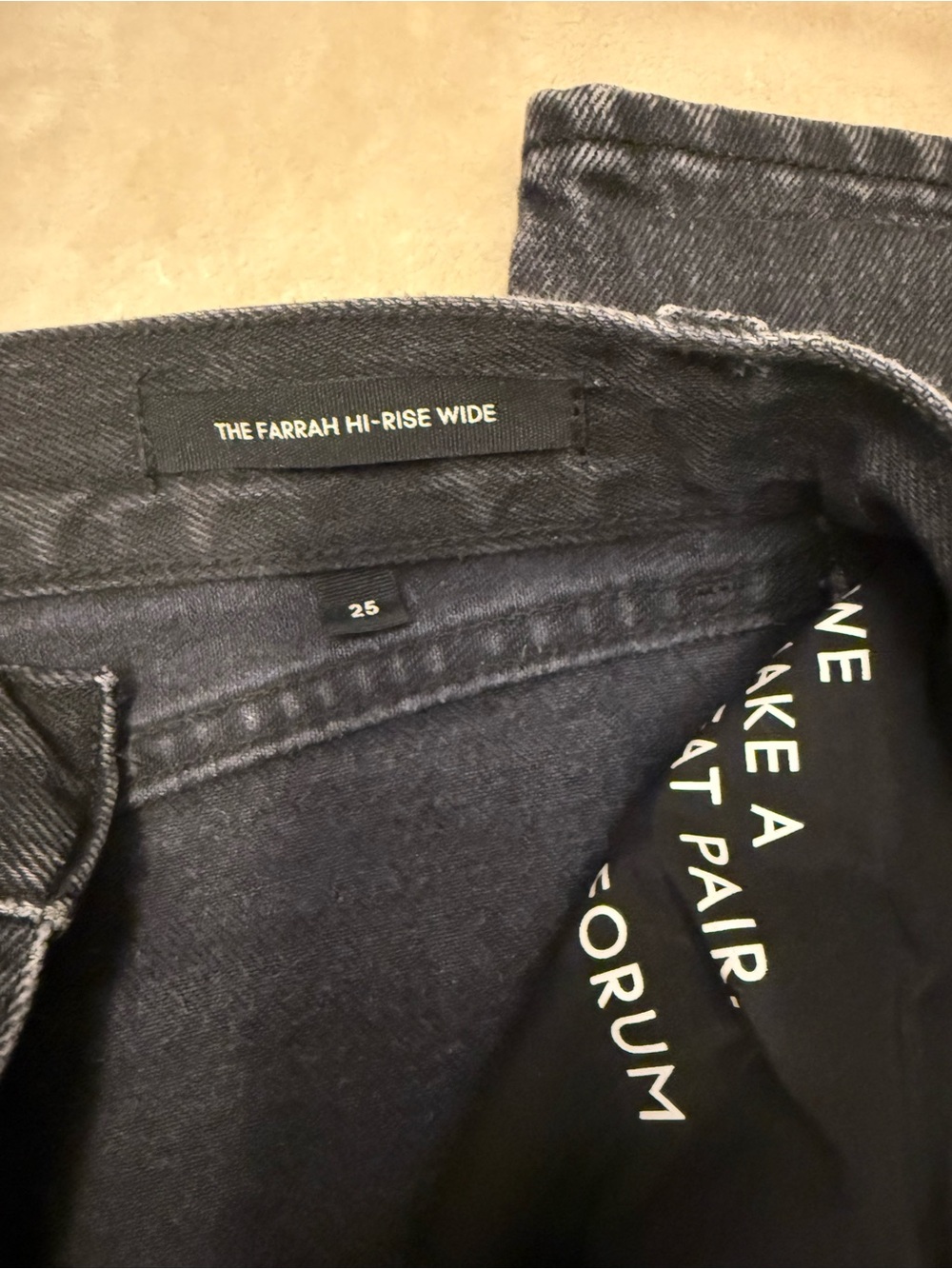 Aritzia Denim Forum Washed Black High-Rise Wide Leg Jeans - Picture 6 of 6
